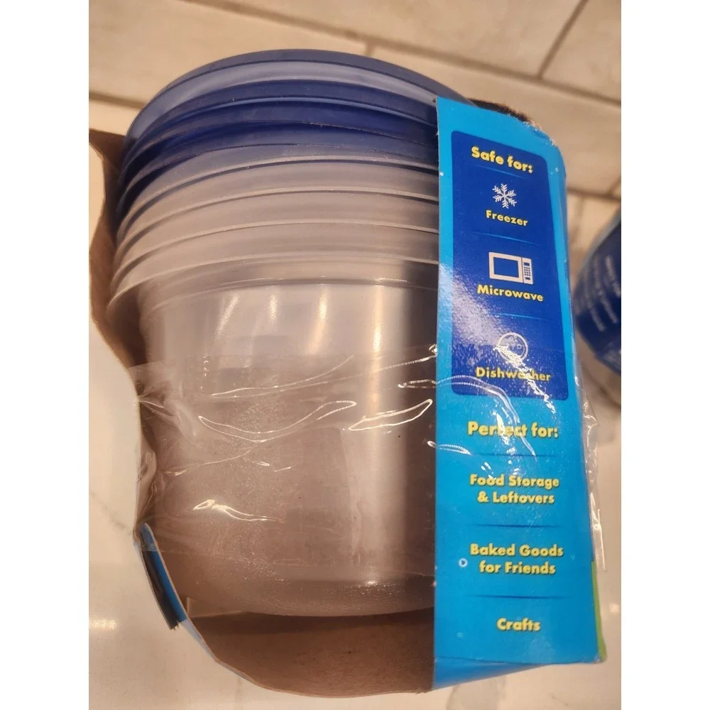 Lot of‎ 2 -Ziploc Twist n Loc 3-Pack Small Round & 4-Pack Med Smart Snap Bowls